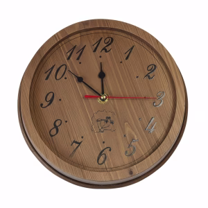 drveni sat za saunu tamni