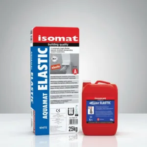Aquamat Elastic A+B 35 kg beli – elastični dvokomponentni cementni hidroizolacioni premaz za terase, balkone i bazene