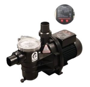 „Bazenska pumpa Emaux SS120T sa digitalnim tajmerom, 1,2 KS snage, predfilterom sa providnim poklopcem i priključcima od 50 mm, namenjena za male i srednje bazene