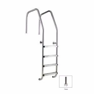 Merdevine FF prelivne 4 stepenika gum. step. AISI316 Flanša