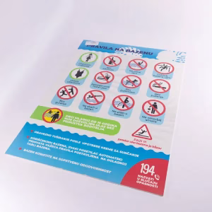 tabla pravila na bazenu