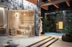 Hemlock sauna Sauna soba Nero kanadski hemlock-WJT-I007