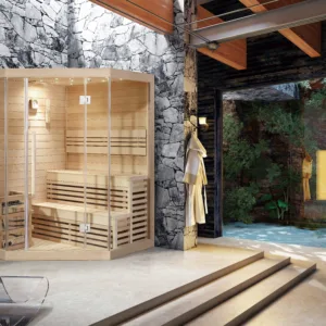 Hemlock sauna Sauna soba Nero kanadski hemlock-WJT-I007