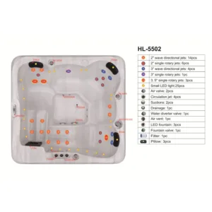 Hidromasažna kada Nero Comfort Nova 5502-11-kvalitet masaze2