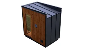 Drvena spoljna sauna sa podlogom