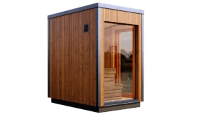 Drvena spoljna sauna sa podlogom