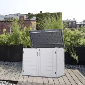 PVC sanduk za pumpu i filter 680L u dvorištu pored bazena